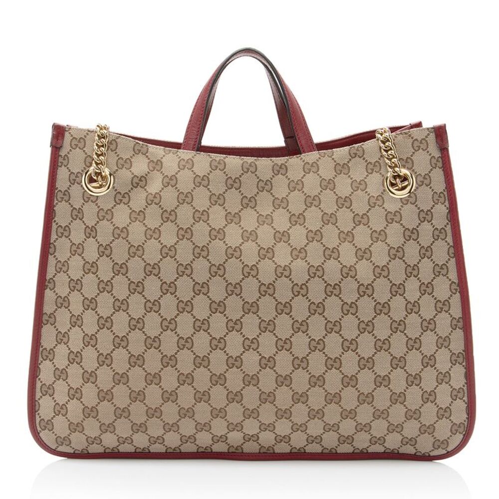 Gucci GG Canvas Horsebit 1955 Chain Large Tote - Picture 3 of 16